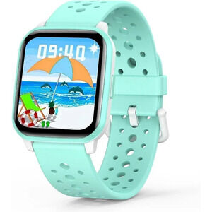 Kids  Modern Mode 20 Sports Modes 5 Games Pedometer Green Smart Watch Oval Shape